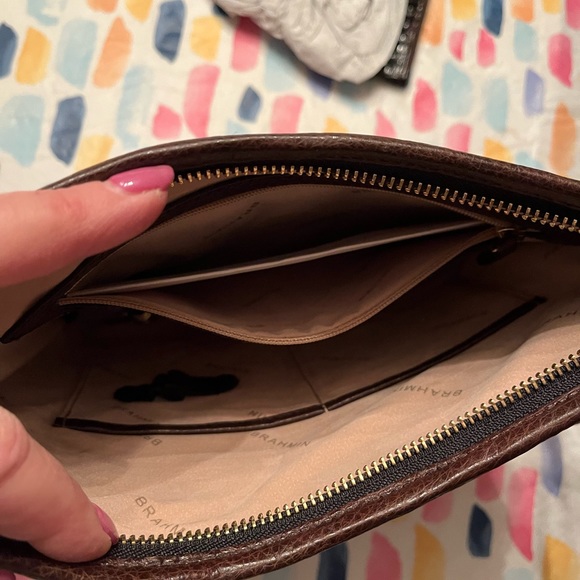 NWT Brahmin beautiful crossbody bag. Gorgeous 3 different leathers, Leopard - Picture 9 of 11